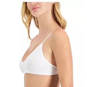 Jenni Womens Light Support Bralette Bright White L
